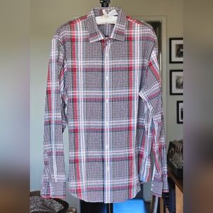 Hartford Men's Plaid Cotton Button Down Shirt